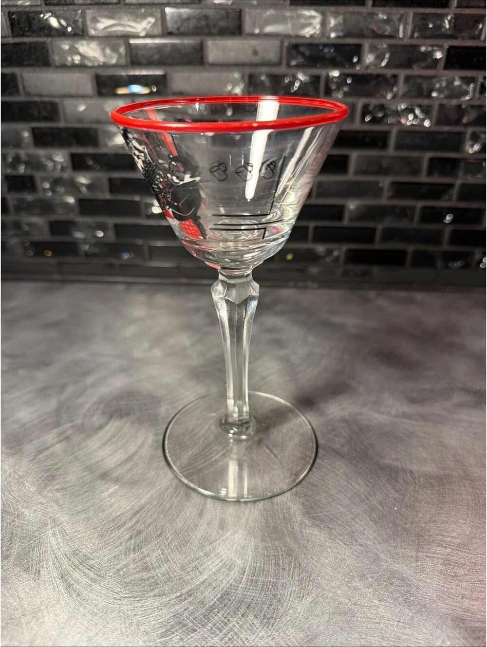 Vintage 1940s Libbey Pickwick Merrymaker Cordial Cocktail Martini Glass